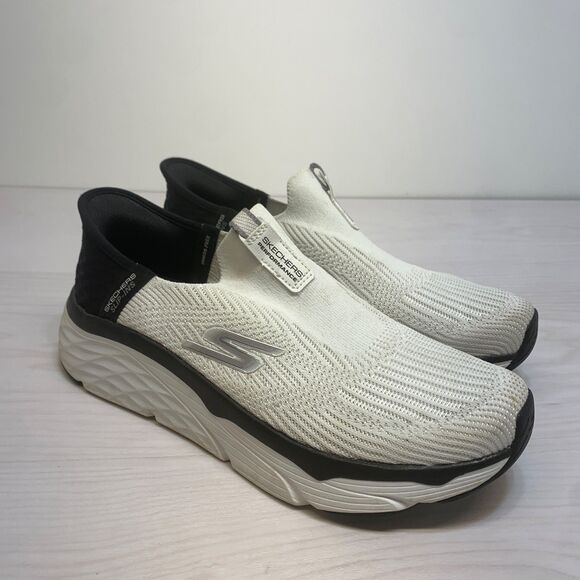 Skechers Women's Slip-In Shoes White Size 9 - Max Cushion Hands-Free Sneakers - Picture 1 of 10